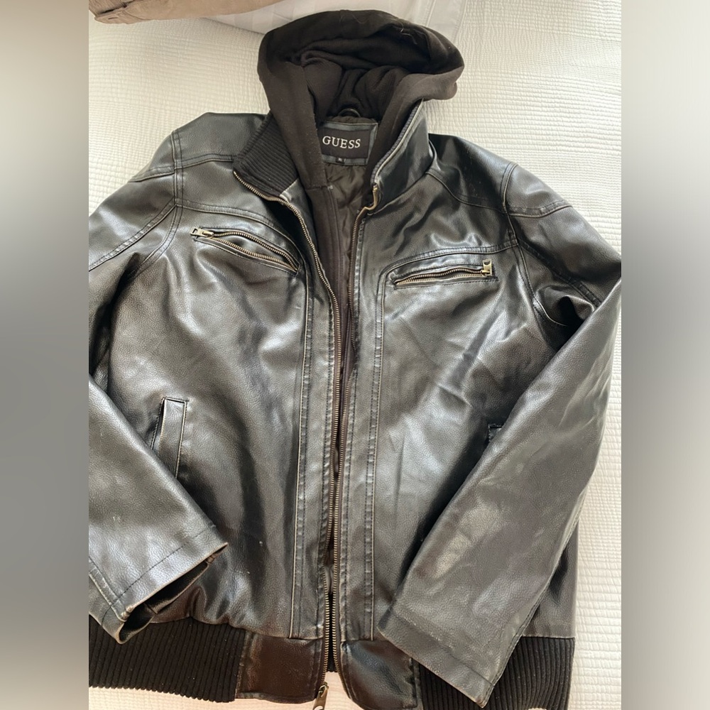 Guess leather Mens XL jacket